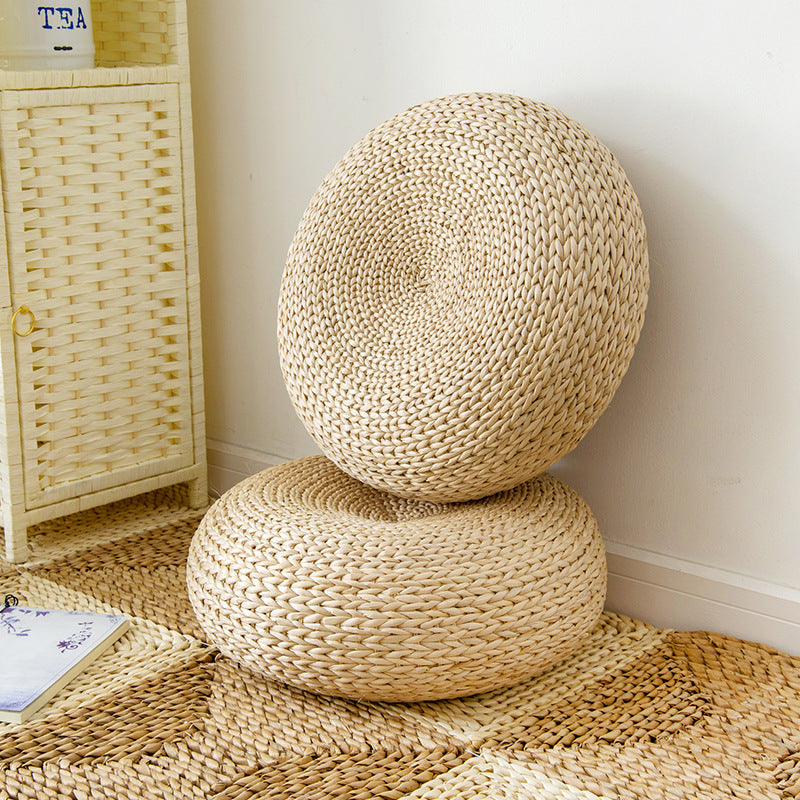 Pouf en Paille - 40 (diamètre) x 15cm (épaisseur)