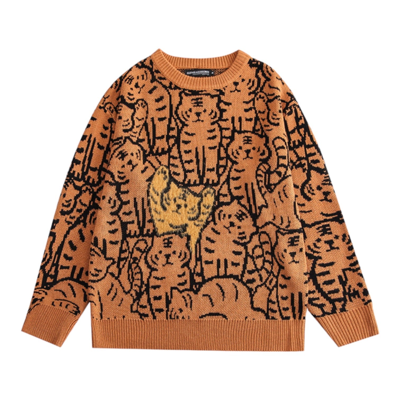 Pull avec Motif Tigre - Orange / M