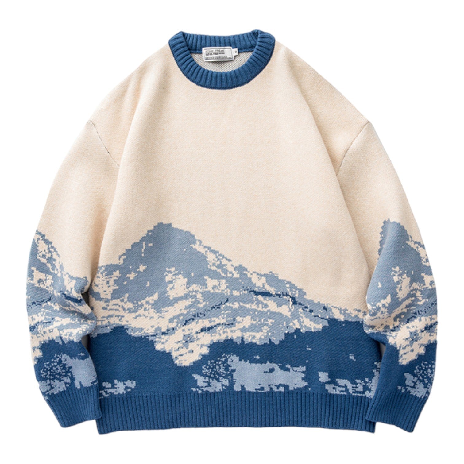 Pull Mont Fuji - Bleu / M