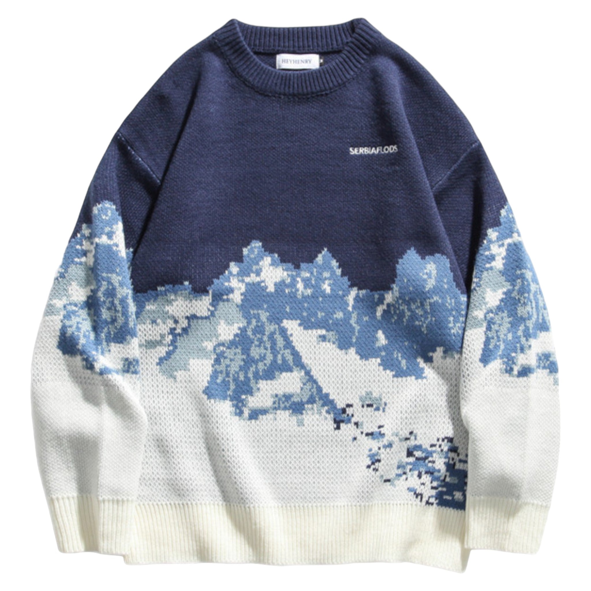 Pull Oversize Vintage ’Okariya’ - Bleu / S