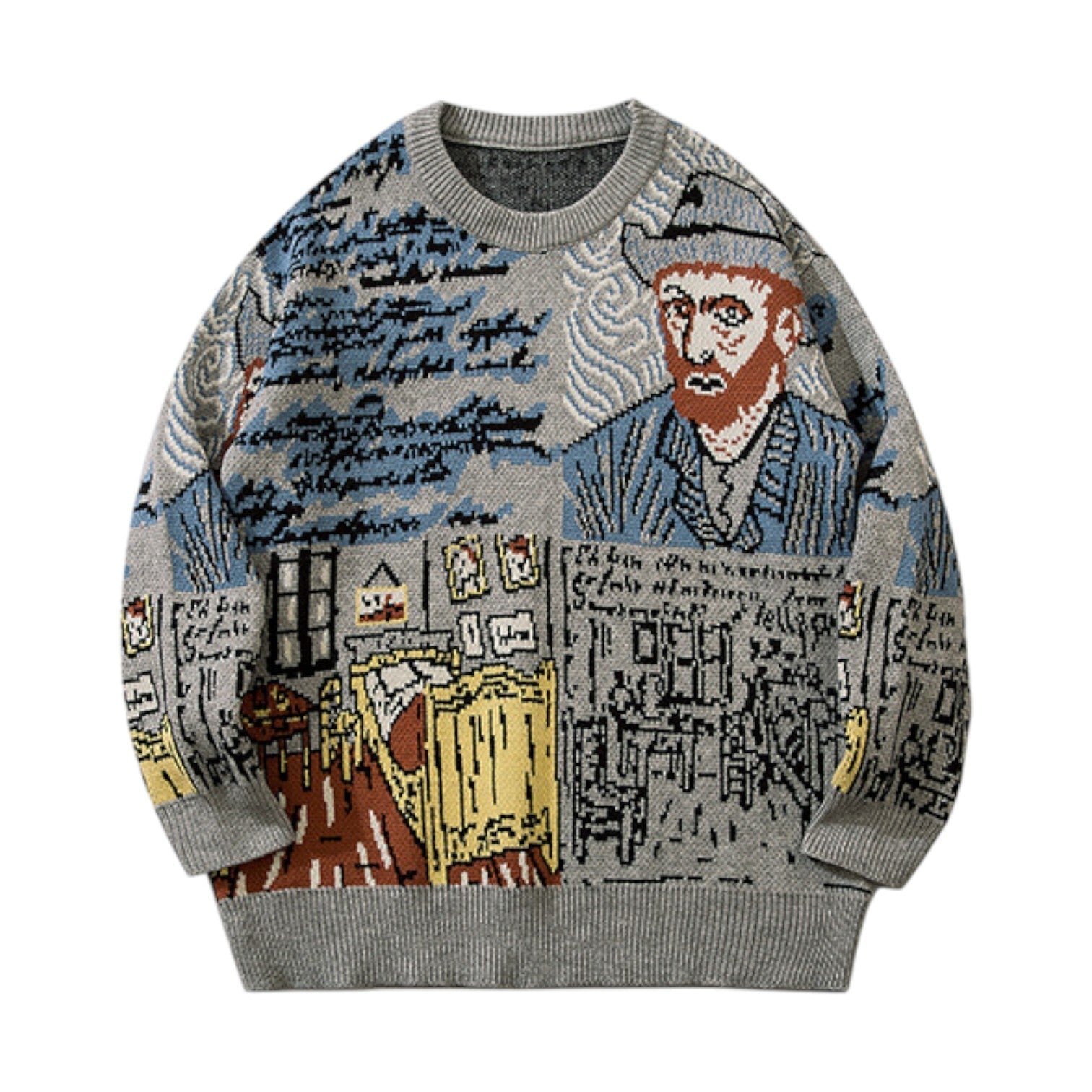 Pull Van Gogh - Gris / M