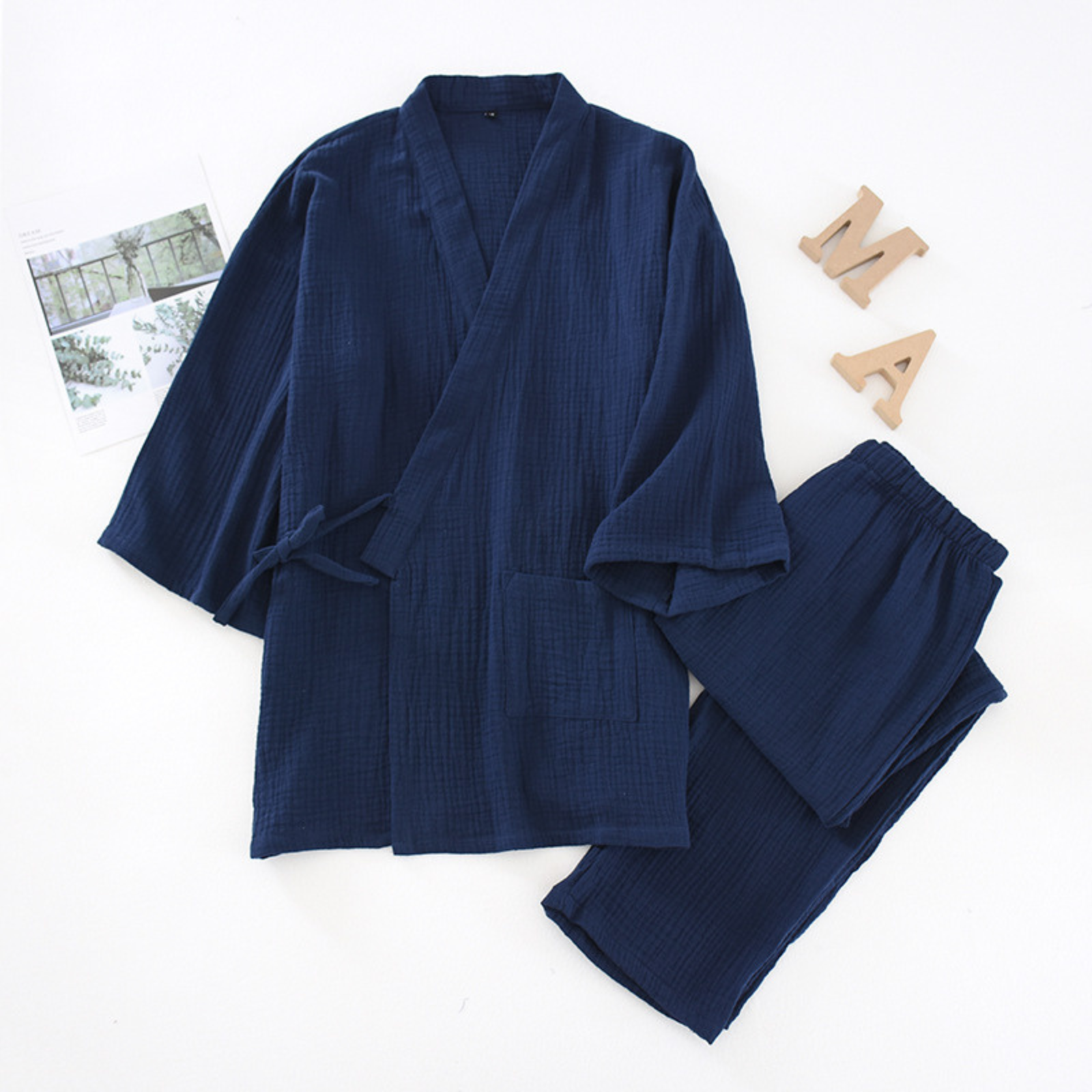 Pyjama Jinbei Homme - Bleu Foncé / M