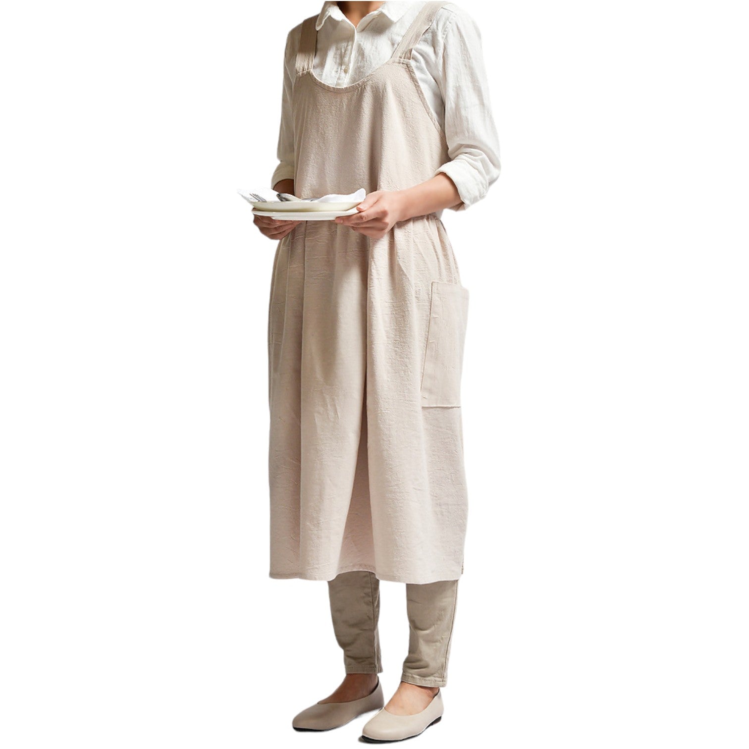 Robe tablier japonais - Beige / Taille unique