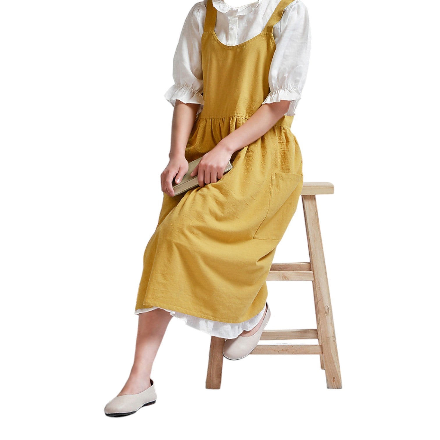 Robe tablier japonais - Jaune / Taille unique