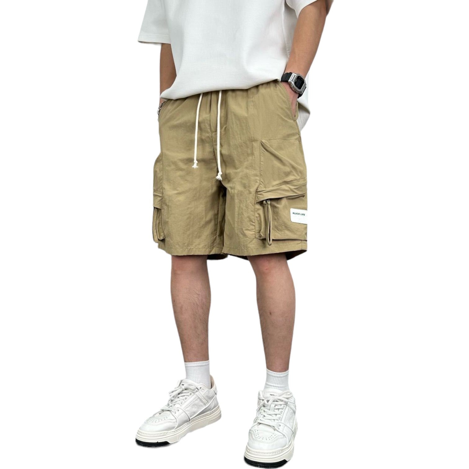 short homme streetwear - Beige / S