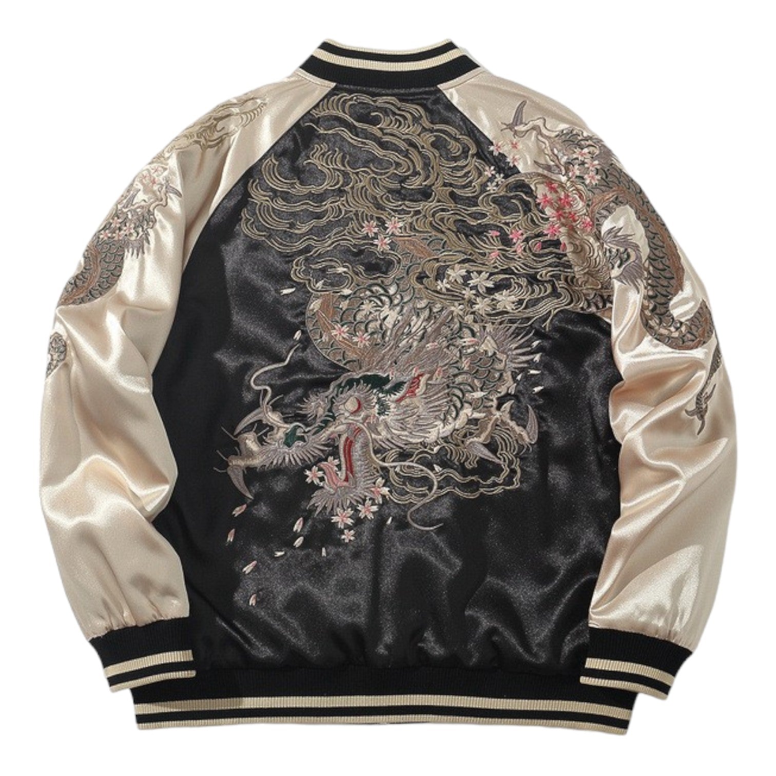 Sukajan Dragon Jacket - Beige / S