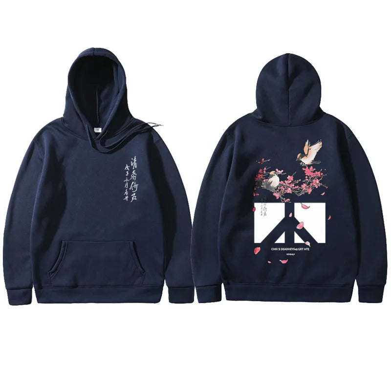 Sweat Japonais Femme - Bleu marine / S