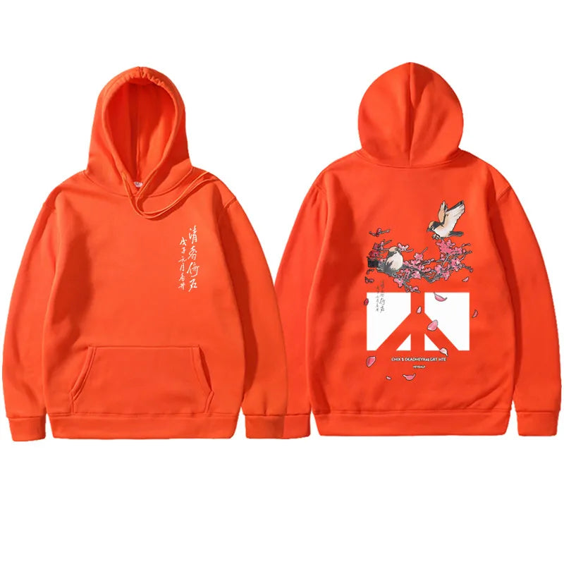 Sweat Japonais Femme - Orange / S