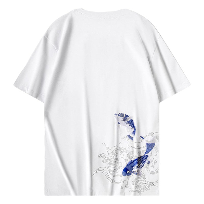 T-Shirt Carpe Koi - Blanc / M