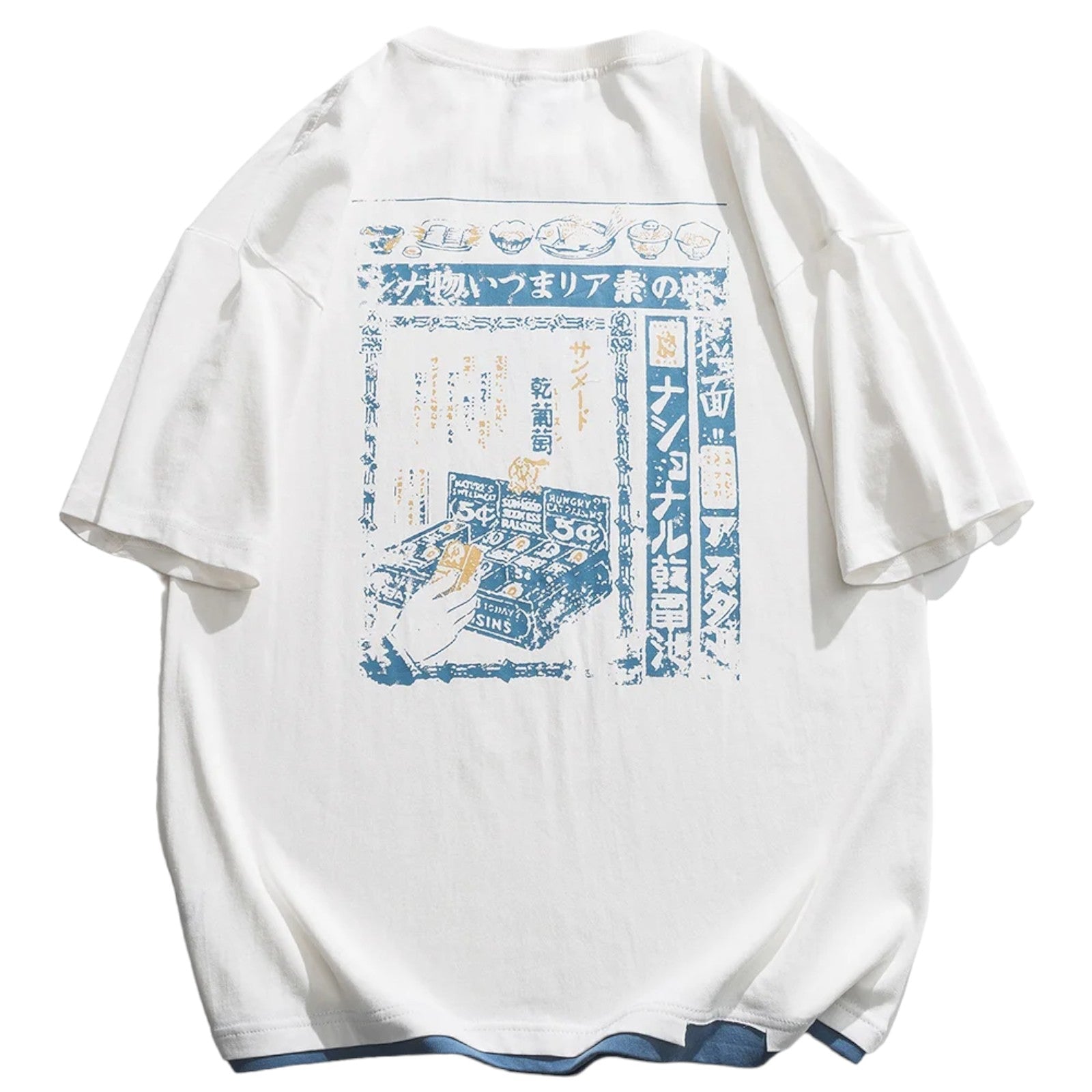 T-Shirt Japonais Vintage - Blanc / S