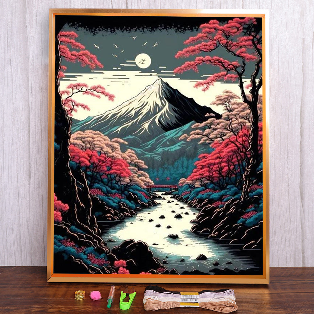 Tableau Japonais Traditionnel ’Ukiyo’ - 3 / 20x30cm