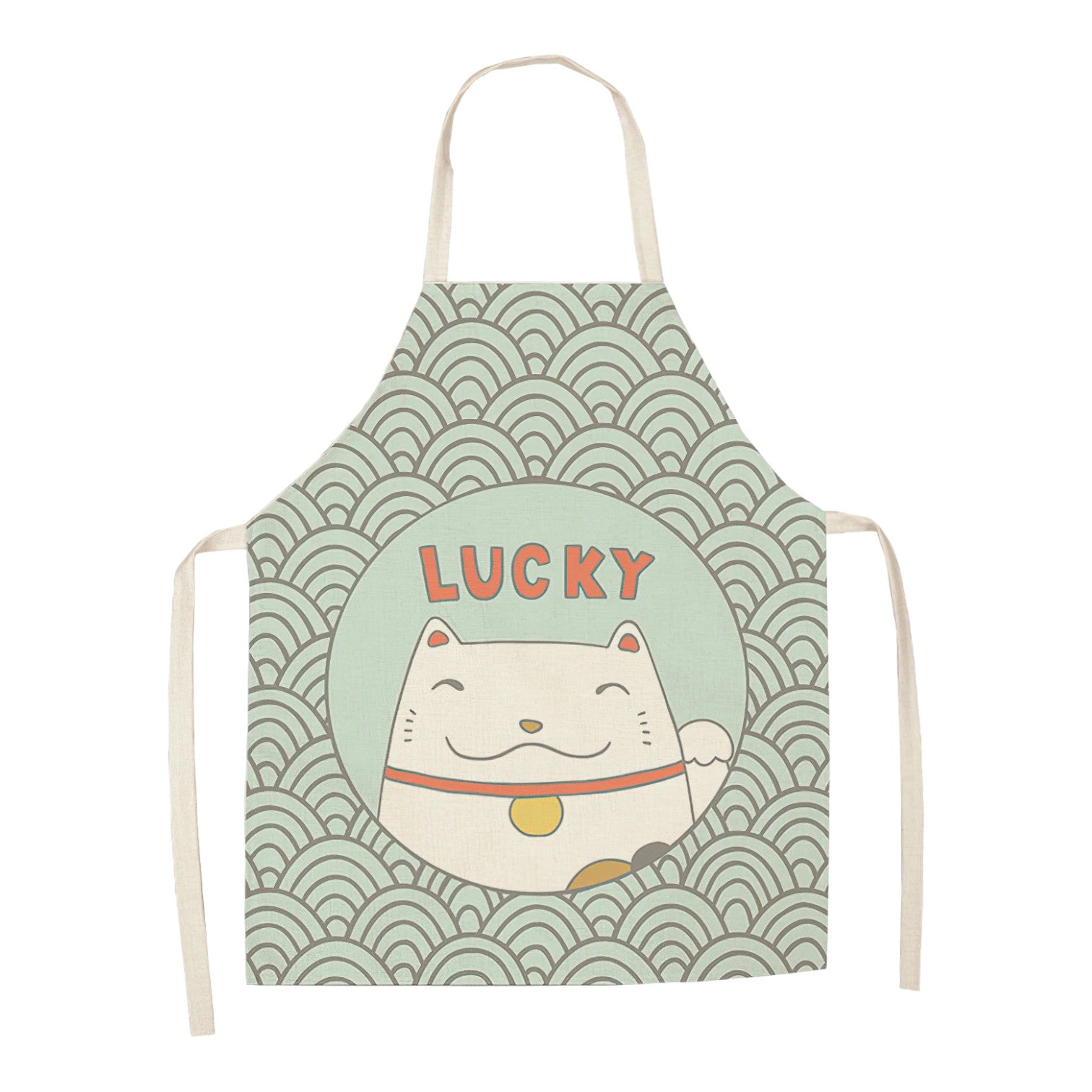 Tablier de cuisine japonais - Lucky / S: 38 x 47 cm