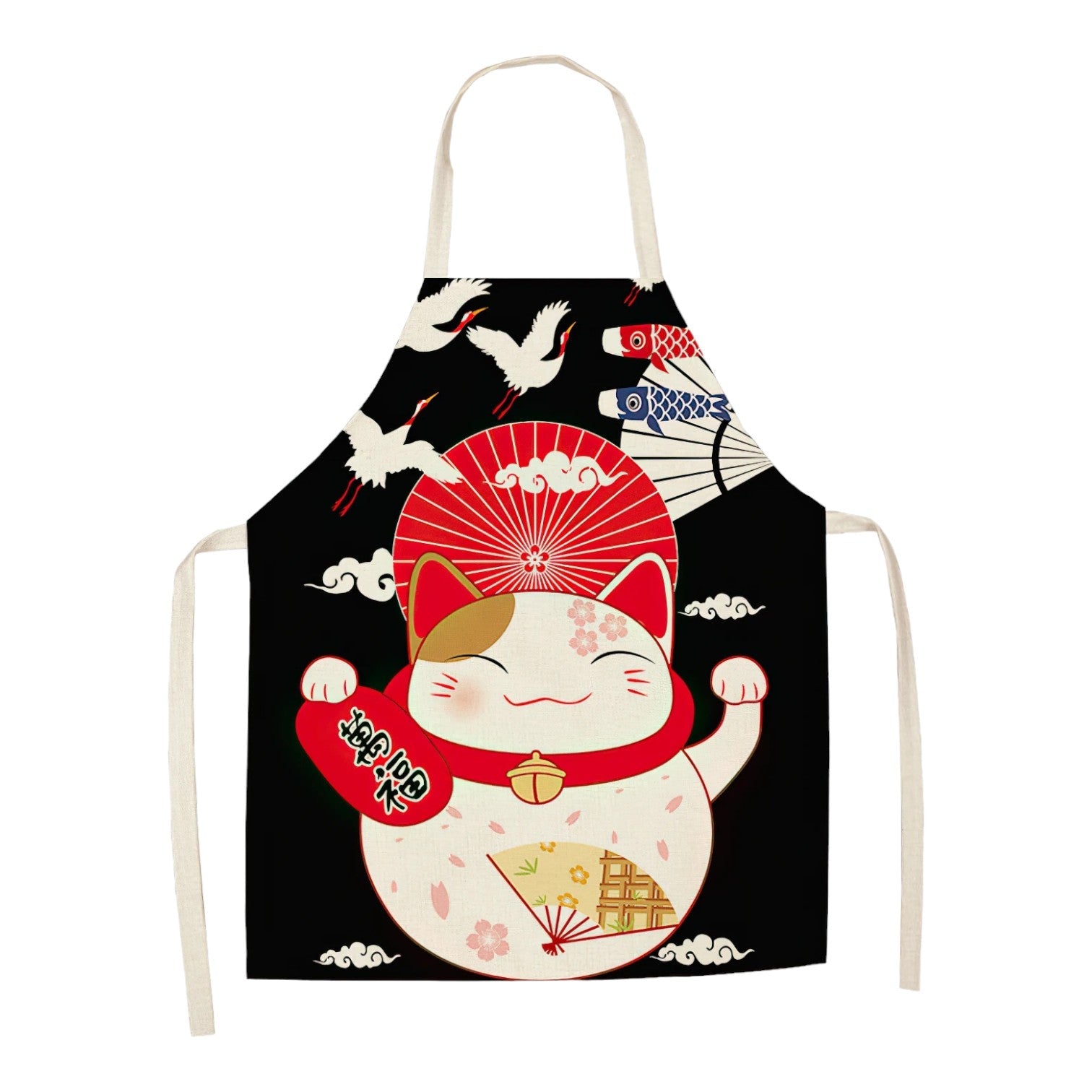 Tablier japonais femme - Maneki / S: 38 x 47 cm