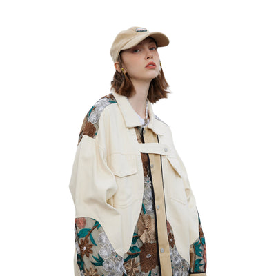 Veste en Jean Broderie Floral ’OJK711’