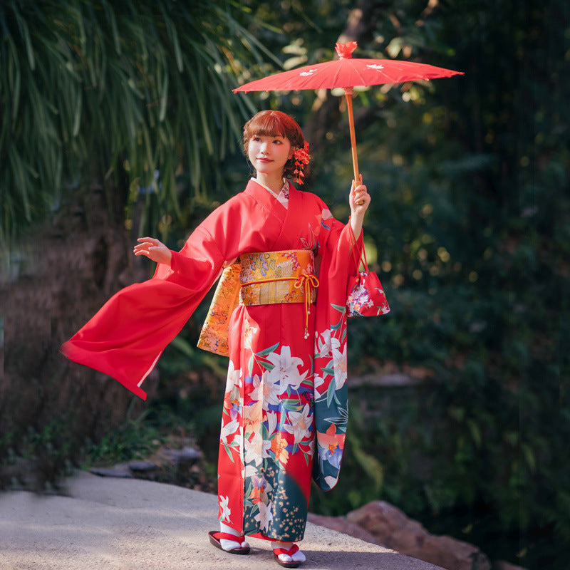 yukata femme pas cher - Ensemble complet de 9 pièces / Taille unique